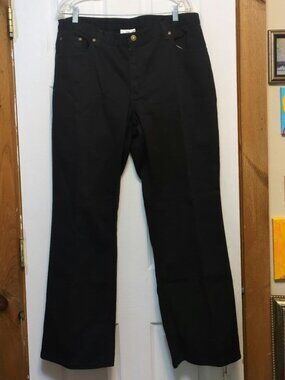 Vintage Jeanology NWT Black Jeans Size 16W Classic Straight Leg Bootcut Y2K 90s